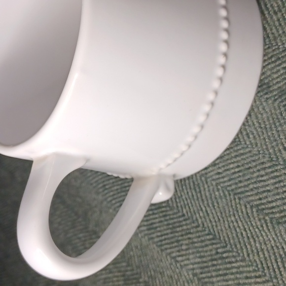 Pottery Barn Outlet White Creamer Beaded Detail Emma Pattern - Picture 2 of 5